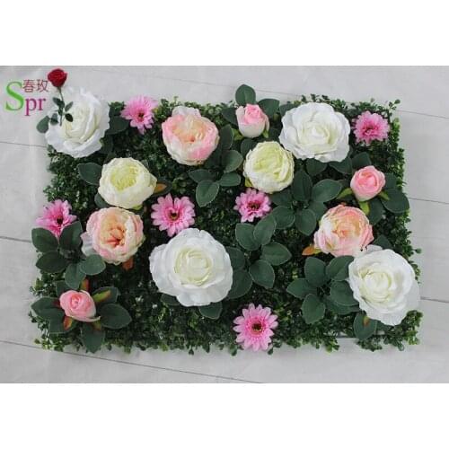 SPR new wedding Artificial peony rose flower grass wall backdrop flower arch floral arrangement decorations free shipping