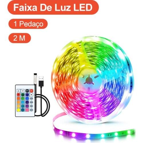 RGB LED Light Strip Flexible Decorative Diode Lighting Chain Remote Control Bedroom Background TV Ribbon USB Decorative Lighting