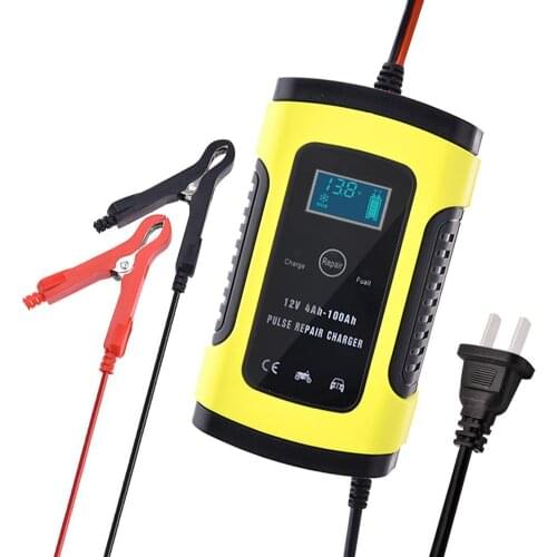 Universal 12V 6A Motorcycle Car Battery Charger Fully Intelligent Universal Repair Type Lead Acid Storage Charger functional