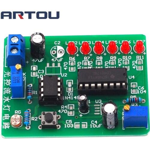 Light control water lamp circuit Electronic competition Skill assessment Special inspection board Electronic production kit