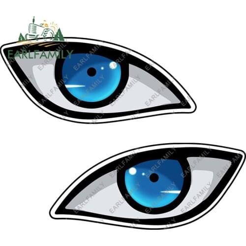 EARLFAMILY 13cm x 10.2cm for Anime Ninja Eyes Vinyl Car Stickers Waterproof Scratch-Proof Decals Personality Laptop Decoration