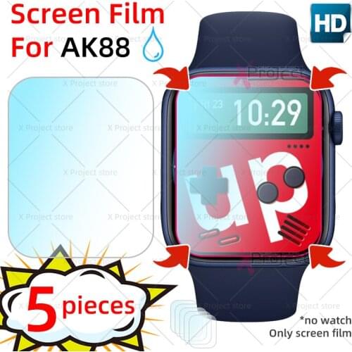 AK88 Screen Film Smart Watch SmartWatch Hydrogel Protective Film Screen Protector PK DT100 W56 W46 W26 HW22 IWO 12 13 pro plus