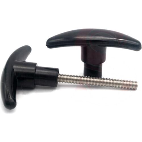 1pcs M10 Stainless steel Home improvement One word T-handle shaped bakelite Twisted screw handwheel screws 15~40mm length