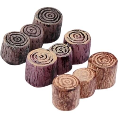 1 pcs Miniature Crafts Decorations Resin Tree Stump Figurines Fairy Terrarium Christmas Xmas Party Garden Gifts