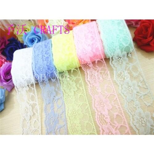 2017 new / beautiful lace embroidery / 10yards long / 54mm wide, sewing clothing accessories
