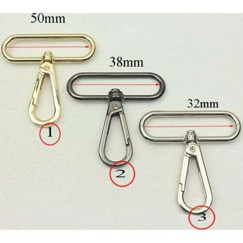 32/38/50 mm Bag Clasps Lobster Swivel Trigger Clips Snap Hook For Strapping For DIY Accessories Keychain Parts