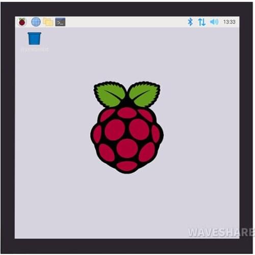 Waveshare 4" Square Capacitive Touch Monitor DPI LCD for Raspberry Pi 4/ 3, 720×720 Resolution, IPS Panel Toughened Glass Cover