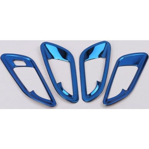4 Pcs Car Door Stainless Steel Inner Handle Protection Frame Car Interior Decoration Stickers Suitable for Chevrolet CRUZE 2017