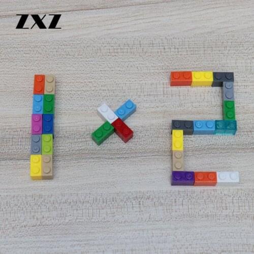 50pcs/lot High Bricks 1x2 Bulk Building Blocks Bricks Compatible Parts 3004 for Kids Heroes Robots Trucks Accessory Classic Toy