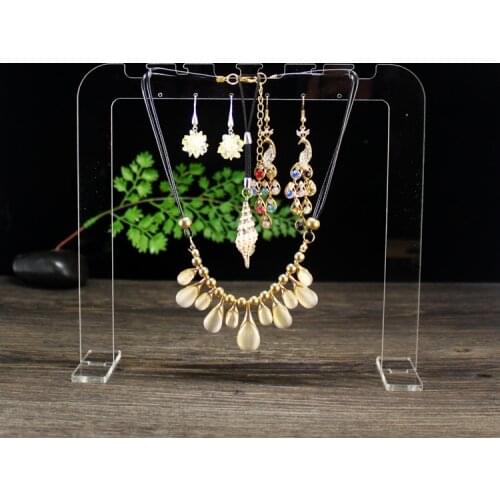 Acrylic Necklace Stand Jewelry Display Necklace Organizer Case Earring Display Jewellery Showcase Earring Holder
