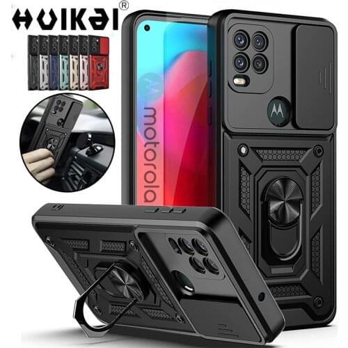 For Motorola G9 PLUS G9 Power G STYLUS G Play G60 G100 Edger G10 20 G30 Case Tempered Hard Car Holder Magnetic Ring Fusion Cover