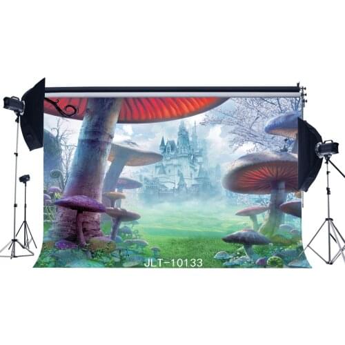 Photography Backdrops Fairy Tale Castle Dream Like Wonderland Mushroom Newborn Baby Toddlers Princess Portraits Background