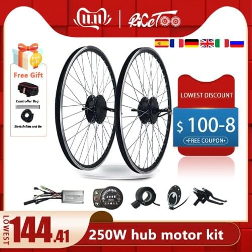 Ebike Conversion Kit 36V250W48V250W Electric Bicycle Front Rear Brushless Gear Rear Hub Motor Wheel 16"20”24"26"28"29"700C Rim