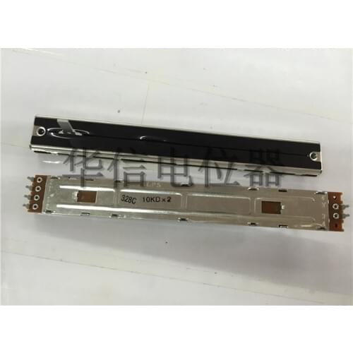 Original new 100% double slide fader potentiometer D10K soundskill mixer master fader potentiometer 15C (SWITCH)