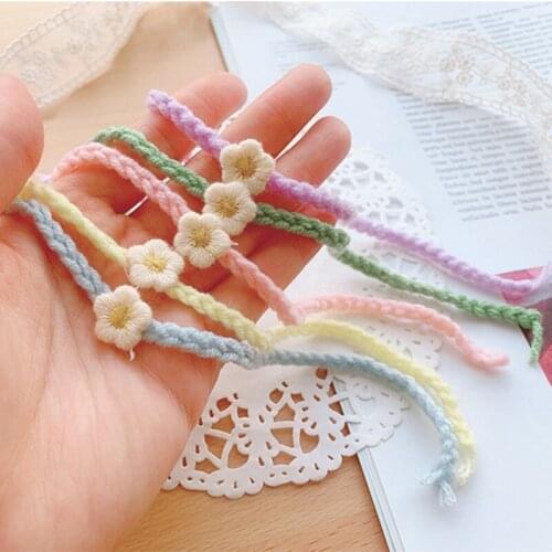 Puppy Whelping Collars, 5 Colors Puppy ID Collars, Hand Knitted Soft Adjustable ID Bands For Newborn Pet Dog Cat (5 Pcs)