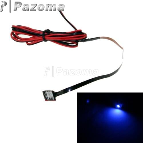 Pazoma Blue Universal Motorcycle LED License Plate Rear Tag Light Waterproof Slim Mini Tag Lamp LED Strips Super Bright