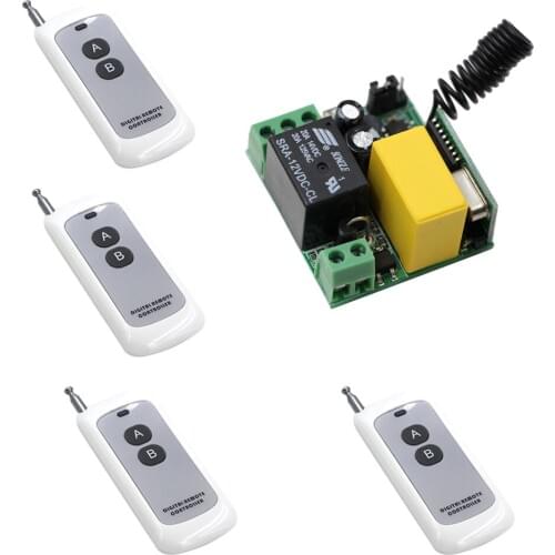 AC 220V 1CH 1 CH Wireless Relay Remote Control Light Switch Micro Radio Switch Remote ON/OFF Transmitter Receiver Smart Home