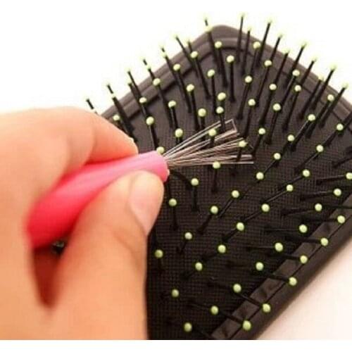 New Durable Mini Useful Comb Hair Brush Cleaner Embeded Cleaning Removable Handle Shower Salon Styling Home Essential Tool