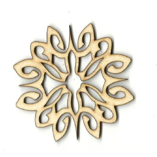Snowflake - Laser Cut Out Unfinished Wood Shape