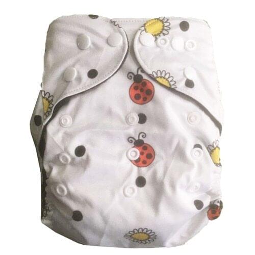 Cloth Diaper with Bamboo Charcoal Inserts in Stocks Adjustable Size Fit 3-36 Months Baby (NO2