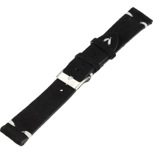 Blue/Black/Coffee Suede Vintage Hand-Stitched Leather Watchbands Quick Release Strap Release Strap Watch Band 18/20/22mm