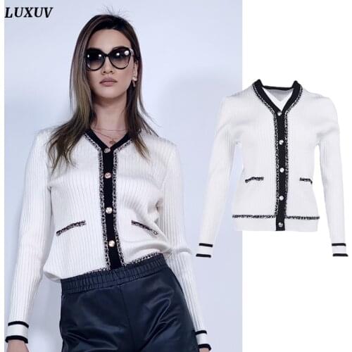 Womens Sweaters Knitted Coat Elastic Cardigan Crop Tops Sweatshirt LIght Wool Blend Jersey Shirt Sweater With Throat Long Sleev