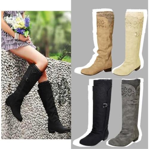 2021 Spring Autumn Women Shoes Canvas Casual High Top Shoes Long Boots Lace-up Zipper Comfortable Flat Boots Sneakers Size