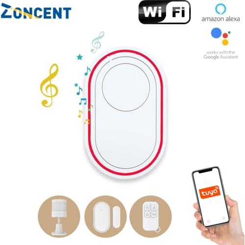 Tuya Wifi Doorbell Home Security Alarm System Apps Control Waterproof 58 Songs 5 Level Volumes Wireless Smart Welcome Doorbell