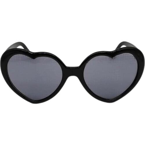 1pc Vintage Fashion Sunglasses Heart Lenses Refraction Glasses Heart Shaped Love Special Effects Glasses Goggles For Female