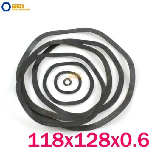 10 Pieces M118*128*0.6mm Wave Washer Spring Washer Carbon Steel Black Zine Plated