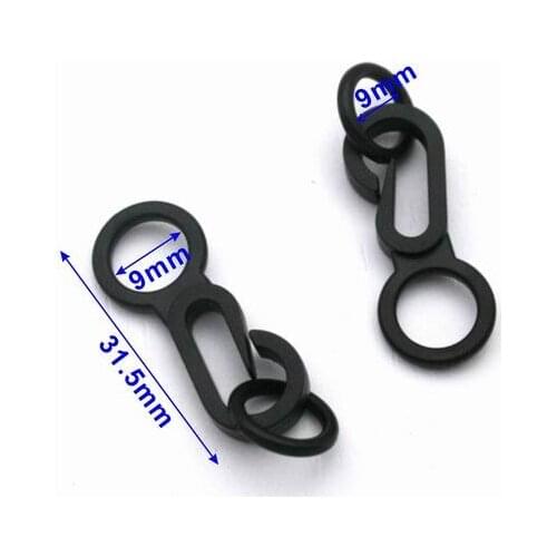 150sets black KAM plastic snap clip hooks carabiner hook / ring backpack inner 9mm bag accessories M-098