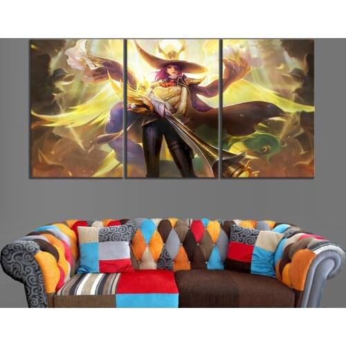 5pcs Games Art Print Poster Lesley Angelic Agent Skin Mobile Legends Artwork Canvas Paintings Wall Art for Home Decor
