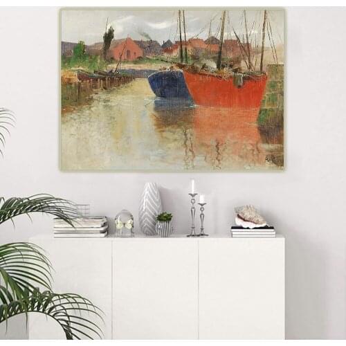 Adolf Kaufmann《Chioggia,1901》Canvas Oil Painting Artwork Aesthetic Poster Picture Wall Hanging Decor Home Living Room Decoration