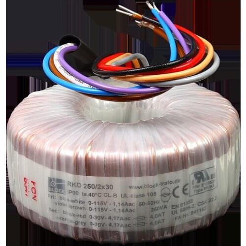 BLOCK 250W Power Amplifier DAC PreAMP Transformer 250W double 24V 30V Original authentic 250VA Toroidal transformer