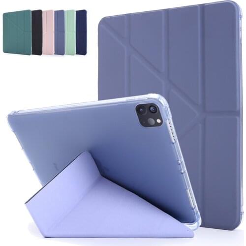 Coque For iPad Pro 12.9 2020 Case with Pencil Holder PU Leather Flip Stand Smart Cover For Funda iPad Pro 12 9 2021 2020 Case