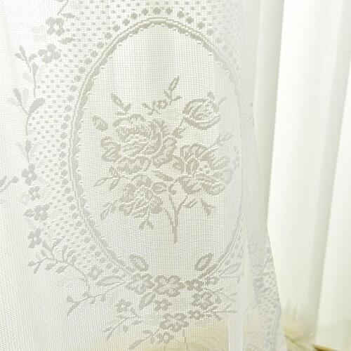 European White lace tulle Curtain for living room bedroom window curtains sheers serape home decor
