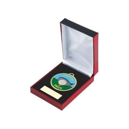 Custom GOLF LONGEST DRIVE AWARD ENAMEL MEDAL & QUALITY BOX HOT SALES custom made GOLF MEDALl low price metal medals boxes