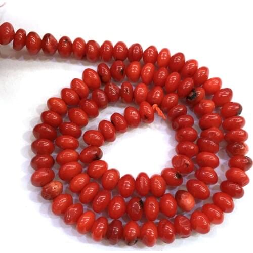 Coral Beads Elliptical Shape Loose Beads Isolation Beads for Jewelry Making DIY for Bracelet Necklace Accessories