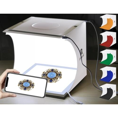 20cm Shadowless lamp small studio set Folding portable photostudio kits with High-light LED
