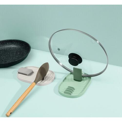 Spatula Ladle Shelf Spoon Rest Pot Lid Holder Rack Cover Strainer Pad Multifunction Stand Containers Kitchen Tool Cocina Home