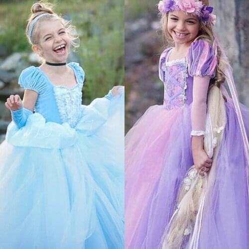 Fancy Children Cosplay Disguise Costume Baby Girl Party Dress Teen Girls Long Gown Princess Costumes Clothes Autumn Clothing