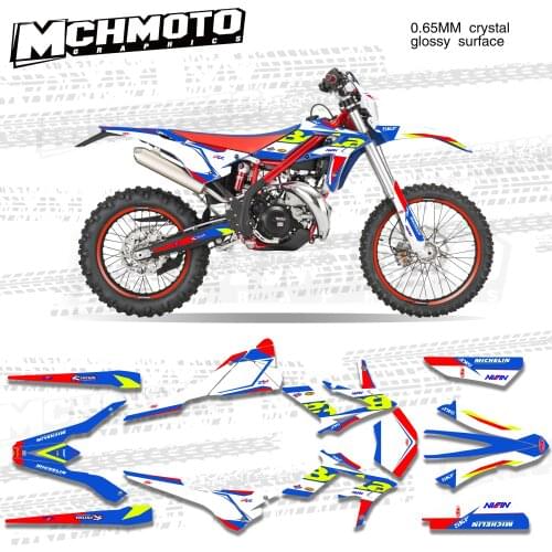 MCHMFG Motorcycle Team Graphic Decal & Sticker Kit For BETA Xtrainer 2015-2019 2015 2016 2017 2018 2019 Graphic