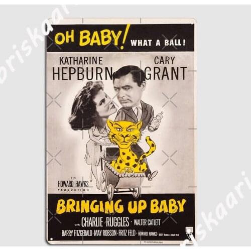 Bringing Up Baby Vintage Film Poster Metal Sign create Wall pub Wall Decor Party Tin sign Posters