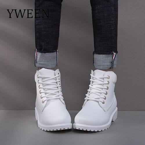 New Women Boots Round Toe Western Retro Ankle Boots Womens Platforn Shoes Femal PU leather Boot For Women Zapatos Para Mujer