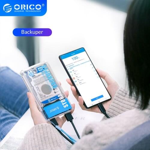 ORICO Backuper One-touch Backup/Delete Backup for Phone Photo Music Movie Work Support 4TB Capacity 5Gbps SATA TO USB C Port
