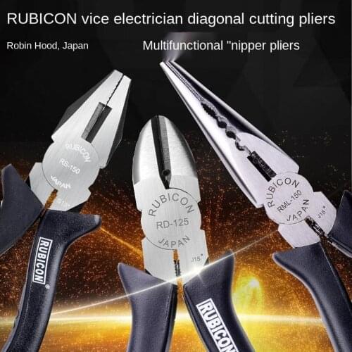 Electrician wire pliers imported powerful pliers oblique jaw pliers multi-functional tip-toe pliers tiger pliers cut pliers Long