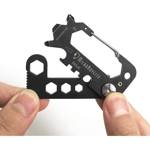 PockeTool 1.0 10-in-1 Mini Multitool Pocket-Size Tool Outdoor Multipurpose Portable Wallet Credit Card Survival Tool Camp