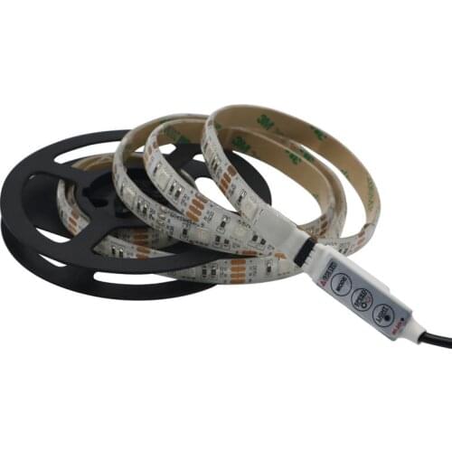 RGB Led Strip Lighting 5050 Fexbile Fita De DC 12V Waterproof ip65 or Non-waterproof ip20+ Mini 3keys Controller 30leds/m