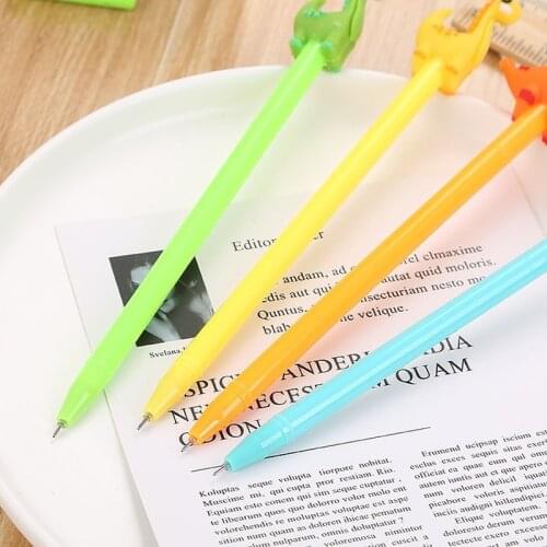 20 Pcs Dinosaur Gel Pens Cute Student Writing Tools Cartoon Office Signature Pen Creative learning Stationery Supplies Wholesale