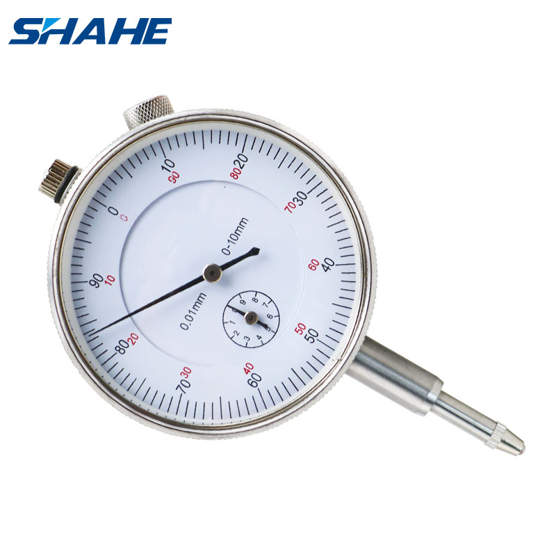 Shahe 0-10mm 0.01mm Dial Indicator With Lug Back Measurement Dial Gauge instrument Tool dial gauge 0-10 mm Stable Performance